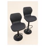 Gray Adjustable Swivel Bar Stools