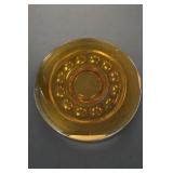 Vintage Fenton Amber Bubble Pattern Glass Platter