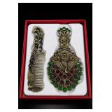 Ornate Peacock Vanity Set