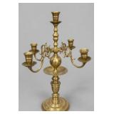Brass-Tone Five-Light Candelabrum