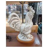 Glazed Ceramic Rooster Table Lamp
