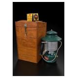 Coleman 228F Big Hat Lantern & Wood Case