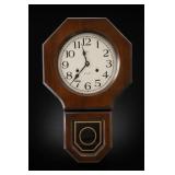 Daekor Wood Case And Glass Wall Clock