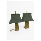 Pair Of 1970s Organic Modern Table Lamps Look!!