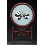 Chinese Double-Sided Panda Silk Embroidery Screen