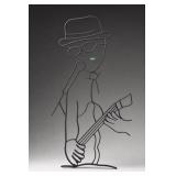 Musician Guitar Metal Wall Sculpture