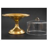 Gold-Tone Pedestal Cake Stand