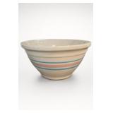 McCoy Blue And Pink Banded Ceramic Bowl