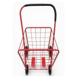 Red Metal Shopping Cart