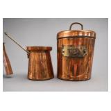 Copper-Tone Tea Canister & Vessel Group