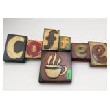 Coffee Letter And Cup Wall Plaques