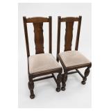 Jacobean Upholstered Wooden Dining Chairs