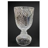 Clear Glass Pedestal Vase