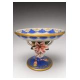 Victorian Decorative Floral Ceramic Compote