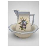 Cash Family Floral Motif Pitcher & Basin Set