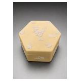 Wedgwood Jasperware Applied Floral Trinket Box