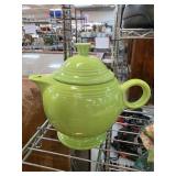 Fiesta Green Glazed Ceramic Teapot