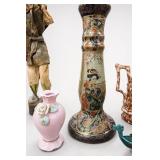 Satsuma Style Candleholder and Small Vase