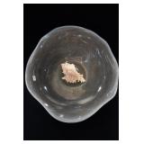 Clear Glass Bowl With Decorative Seashell