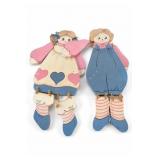 Painted Wooden Hanging Doll Decorations