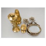 Gold-Tone Metal Shaker & Frame Group