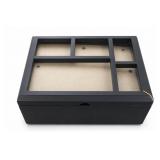 Black Glass-Top Display Case
