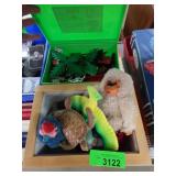Assorted Toys & Toy Figures Grouped In Plastic