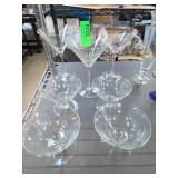 Mixed Clear Glass Stemware
