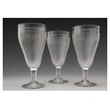Frosted Geometric Stemmed Glasses