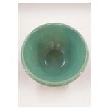 Green Ribbed Ceramic Bowl