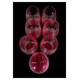 Red-Base Glass Tumblers