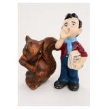 Cat And Boy Decorative Figurines