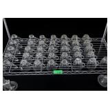 Clear Glass Handled Punchbowl Cups