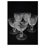 Frosted Floral Stemmed Glasses