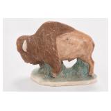 F.A. Carradino Signed Bison Sculpture