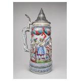 Ceramic Marching Band Beer Stein
