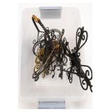 Assorted Metal Scrollwork Racks & Hooks