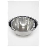 Large Silver-Colored Metal Bowls