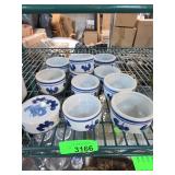 Blue-And-White Floral/Scroll Decoration & Lid