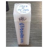 1963-D Lincoln Memorial Cent Roll, UNC