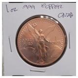 1 Onza Cobre Puro Mexican Copper Round