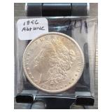 1896 Morgan Dollar, About UNC, Silver
