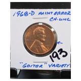 1968-D Lincoln Memorial Cent, "COUNTER" VARIETY