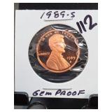 1989-S Lincoln Memorial Cent, Gem Proof