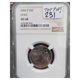 2002-P Ohio State Quarter, NGC MS68