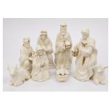 White Ceramic Nativity Figurine Collection