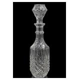 Diamond-Cut Glass Decanter
