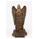 Prayer Angel Statue With Matthew 1:23 Inscription