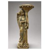 Gilded Angel Candle Holder Sculpture