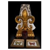 Fleur De Lis Decor, Shade & Butterfly Prints